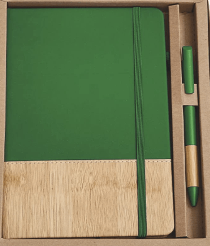Block notes con penna ecosotenibile in scatola kraft - immagine 3