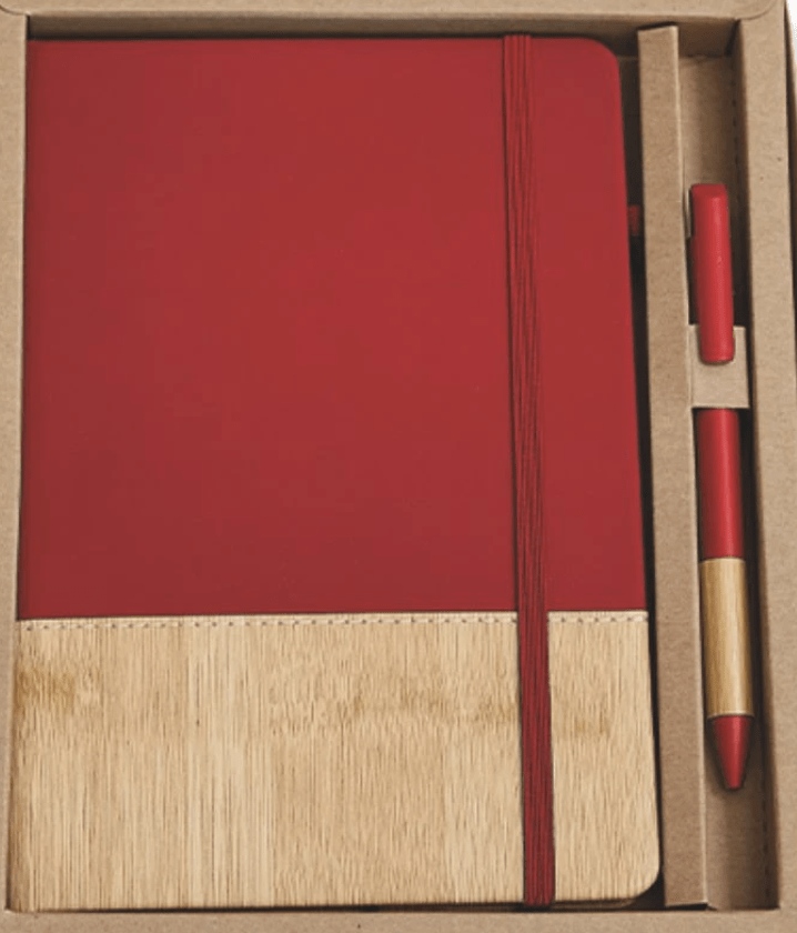 Block notes con penna ecosotenibile in scatola kraft - immagine 2